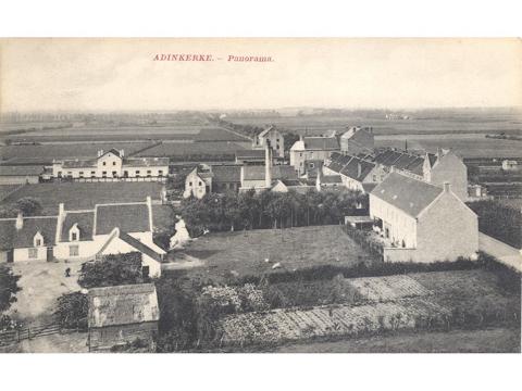 Postkaart van het oud station van Adinkerke/De Panne.