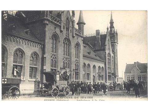 Postkaart van het oud station van Veurne.