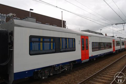 MR08, ook gekend als Desiro, te Lichtervelde. Dit was een testrit tussen Brugge en Lichtervelde.